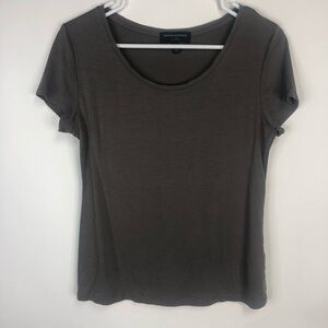 Banana Republic dark grey luxe touch tee short sleeve scoop neck S